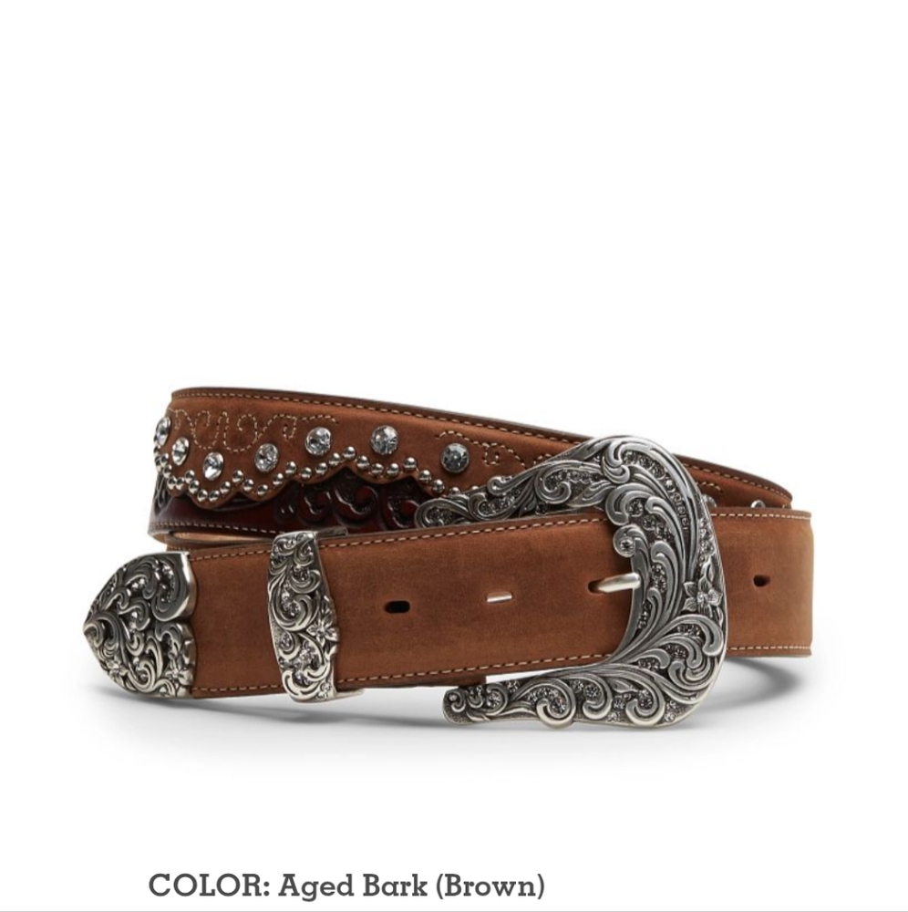 Tony Lama Womans Kaitlyn Crystal Belt